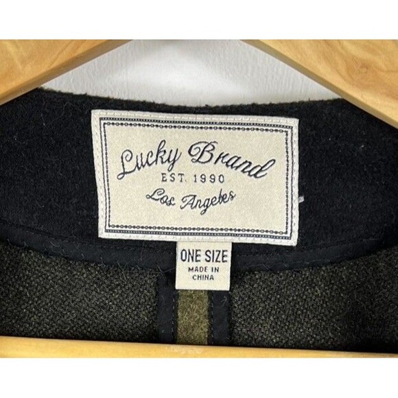 Lucky Brand Vest Poncho Blanket Cape Womens One Size Striped Open Front Western - Picture 8 of 9